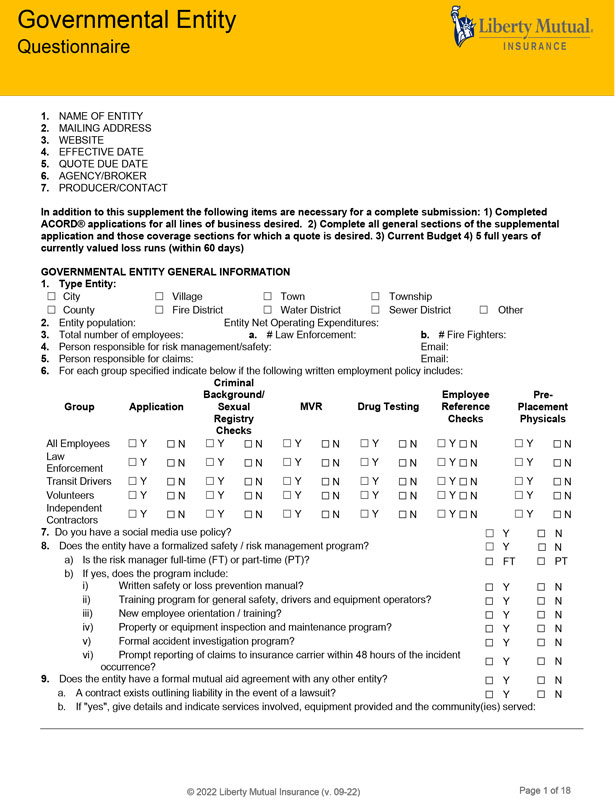 Accountants Professional Liability Insurance Application