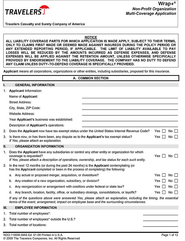 Photo of the Design Professionals Liability Coverage Application